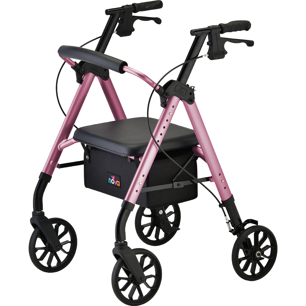 Click to view Pink Star 8 Rolling Walker